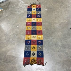 Winter Scarf.  Red, gold, blue:)